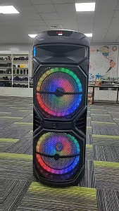 【FREE 2 MIC】Portable Wireless Bluetooth Speaker with MIC 8 inch Wireless Dual Microphone Karaoke Speaker Outdoor Big Size Bass Party 360-Degree Stereo Wired Microphone and RGB Light Show Speaker bluetooth big speaker sale speaker bluetooth with mic