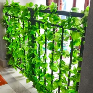 Bó 12 dây lá nho giả vải - Size 240cm - Cây giả hoa lụa Decor trang trí nhà cửa