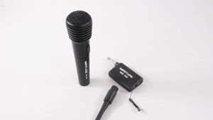 MEGA TaffSTUDIO Mic Mikropon wireles karaoke 2 Fungsi Tanpa Kabel Dan Jack Kabel Suara Jernih WM-308