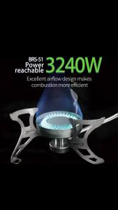 BRS | BRS-51 Có Thể Gập Lại Cắm Trại Bếp Gas Âm 3240W Di Động Propane Butan Đốt Để Nấu Ăn Ngoài Trời Câu Cá Dã Ngoại Thép Không Gỉ