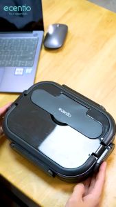 ecentio Kotak Makan 1L Lunch Box Siang Double-Layer Anti Tumpah