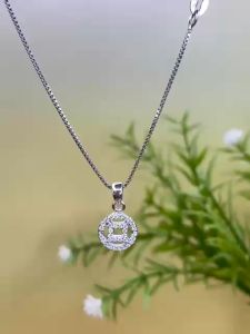 Dây chuyền bạc ý S925 xi bạch kim kiểu hộp nhỏ dài 45cm Mặt dây chuyền bạc mạ vàng trắng kiểu kim tiền đẹp Vòng cổ nữ bạc xi kim thanh lịch và đẳng cấp - KIM LỘC PHÁT DH4T5