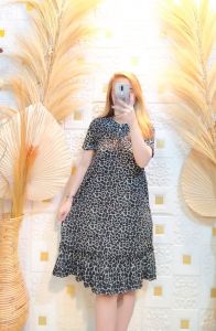 baju dress perempuan daster busui macan pakaian wanita jumbo resleting depan harga murah promo bisa cod free ongkir