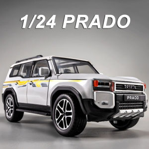 1:24 Prado LC250 LC80 Alloy Model Toy Diecast Metal Miniature Car Doors Opened Sound Light Pull Back Vehice Boys Birthday Gifts