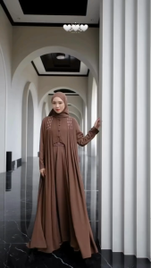 Haneen Abaya Inner+Outer Mewah Terbaru 2025: Dress Wanita Lebaran Remaja Muslim