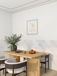 Self adhesive waterproof and moisture-proof wall decoration Kitchen and bathroom oil resistant tile stickers 餐厅浴室壁纸