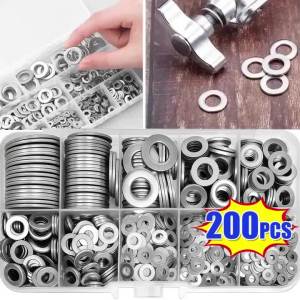 Bộ Vòng Đệm Phẳng Bằng Thép Không Gỉ 600 Mảnh M2-M12 Dành Cho Sửa Chữa Công Nghiệp Tại Nhà Bảo Trì Xây Dựng Ngoài Trời Vật Tư Gia Công Kim Loại