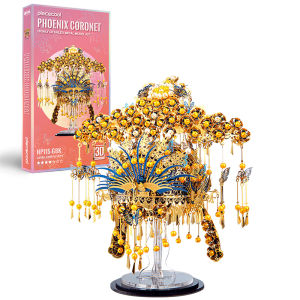Piececool 3D Metal Puzzles -Luxury Phoenix Coronet Model Building Kits Jigsaw Puzzle Birthday Wedding Anniversary Valentines Day Gift for Women