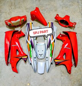 COVER BODY KARISMA 125 D FULLSET COVER BODY HALUS KASAR KARISMA D 125 MERAH PUTIH