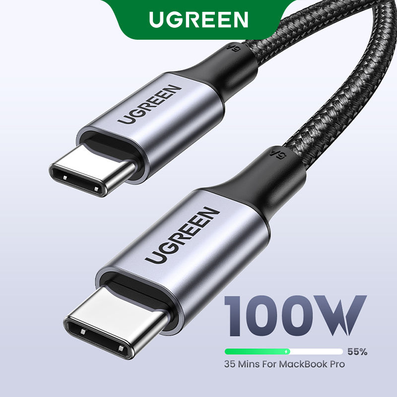 UGREEN USB Type C to USB C PD 60W/100W Charge Data Transfer Cable for Apple MacBook Pro/MacBook Air M3 M2 M1 iPad Air M2 13" 2024 iPhone 17 16 Pro Max iPhone 17 Air SAMSUNG S26 S25 Ultra Z Fold5 M14 Z Flip5 Ipad Pro Switch 2