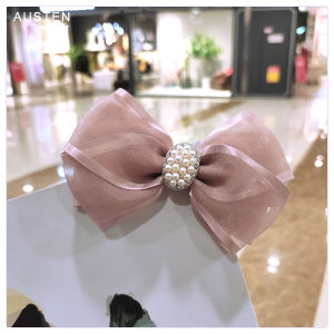 Elegant Butterfly Knot Hair Clip Top Clip Simple Versatile Hair Accessories Silk Edge Clamp Sweet Style Fresh out Fashion