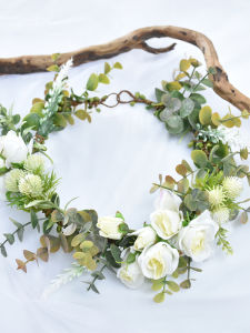 Forest Flower Crown Bridal Headwear Fresh Green Wild Fairy Tale Flower Girl Hair Accessory Wedding Dress Photography Studio