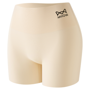 Miiow | Womens Safety Pants Ice Silk Seamless Underwear High Waist Short Shorts Summer Anti-Light Walking Bottom Boosting Nylon Lycra Spandex