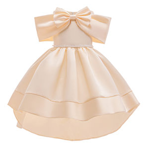 Kids Girls Dress Solid Color Off Shoulder Princess Dresses Childrens Birthday Gown