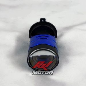 LAMPU UTAMA MT STAR SOCKET H4 MINI PROJECTOR M101 12V-60V DUAL LENS CUT OFF PNP BLUE LENS