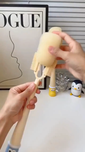 5 in 1 Long Handle Bottle Brush Set 360 Degree Rotating Cup Cleaning Brush with Straw Brush and Silicone Sponge