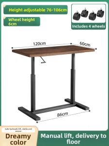 GUANYU | Height Adjustable Mobile Study Desk Hydraulic Table