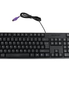 Wired PS/2 round Port Keyboard for Desktop Computers Office And Home Use Compatible with Old Keyboards Non-Mechanical Keyboard