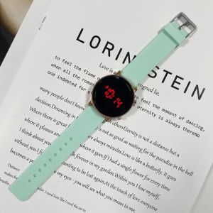 Simple Digital Watches for Woman Fashion Round Dial Mens Led Watch Casual Sport Ladies Electronic Clock Gift Reloj Para Mujer