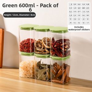 Spice Storage Bottle Glass Airtight Jar