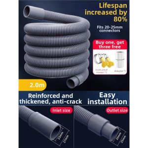 Odor Blocking Universal Washing Machine Drain Hose Extension
