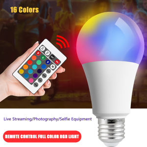 RGB LED Light Bulb E27 220V-230V IR Remote Control Colorful Changeable Spotlight Lamp for Home Decoration