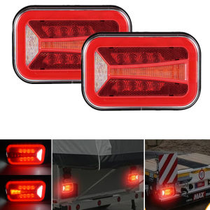 6.5 inch Rectangle LED Tail Brake Turn Signal Light Indicator DRL Stop Lamp For Truck Trailer 4X4 Pickup ATV 12V 24V Rear Lights