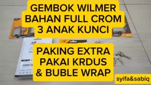 Gembok Pagar WILMER anti karat panjang/pendek gembok Rumah anti maling gembok Pintu WILMER Nikel