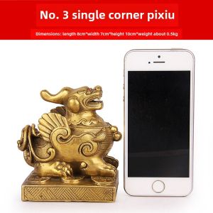 Bronze Xiu Figurines Pair for Business Opening Wealth Attraction Living Room Office Decorations Moving Gift Modern Chinese Style Animal Shape