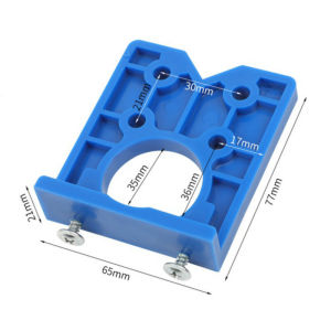 Woodworking 35mm Hidden Hinge Hole Drilling Guide Locator Jig Cabinet Door Hinge Opener with Matching Drill Bits