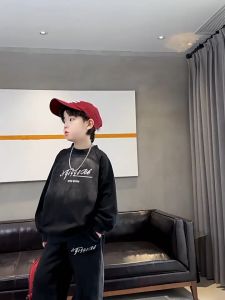 Bộ nỉ bé trai size đại L&T 35 - 57kg đồ bộ thu đông dài tay cho bé trai 7 đến 14 tuổi hàng Quảng Châu cao cấp