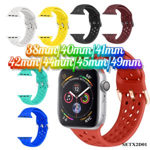 Silicone Sports Breathable band for iwatch series 49mm 45mm 44mm 42MM 41mm 40MM 38mm