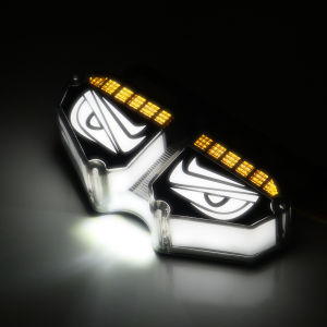 KEVANLY | 1X 12V-24V Super Bright Demon Eye Dynamic Flowing LED Taillight LED Truck Side Marking Warning Light Direction Indicator Blinker