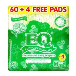EQ Colors Jumbo Pack Medium 60 - Tape Baby Diapers