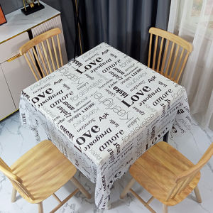 Nordic Style Disposable Tablecloth Thick Rectangle Plastic for Home Birthday Party Restaurant Commercial Use Dining Table