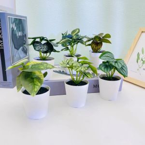 Simulation Potted Plant Perfect Plastic Display Mold Bonsai Home Decor Artificial Simulation Green Radish Potted 1PC