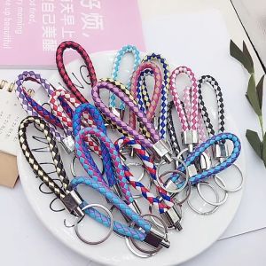 BF-C1198 Gantungan Kunci Kulit Braided Kepang Aksesoris Mobil Motor Tas Wanita / Keychain Ganci Kepang