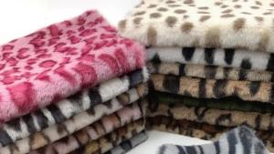 Leopard Print Faux Fur Fabric Soft Plush Artificial Fur Material for Sewing DIY Crafts Upholstery Home Decor
