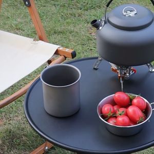 Portable Camping Table Round Circle Aluminum Alloy Outdoor Coffee Table Compact Picnic Table Meja Camping Lipat 露營桌子露营茶几桌