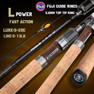 NEW fishing rod |Spinning rod | FUJI （O） GUIDES Rings | 40T+46T Carbon rod | 5.6MM top ring | L+ power/Fast action | lure:5-20g /line:5-12LB | lenght:1.8M/1.98M/2.1M