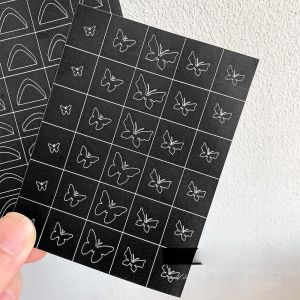 Nail Art Heart Butterfly Stickers Fading Color Painting Tools French Hollow out Stickers Beauty Nail Tools Highly Pigmented