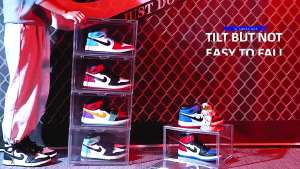 SALVO Transparent Acrylic Stackable Shoe Box Case  Magnetic For Dormitory Bedroom Shoe Storage Organizer Rack