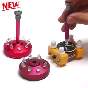 0.8mm-2.0mm Watch Hands Fitting Setting Presser Pusher Setter with 8 Accessory Alloy Steel Watch Needle Holder Watch Repair Tool