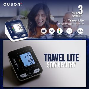 OUSON L Size 22-48cm Cuff Arm Type Digital Blood Pressure Monitor Machine And Heart Beat Monitor Spyhgmomanometer Lcd Display Mesin Tekanan Darah [3 Years Warranty]