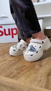 Sandal Selop Wedges Tinggi 8CM Motif Aksesoris 3D Bunny Bear Bahan EVA Rubber Import 8899-9