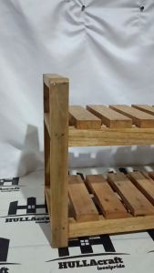 Rak Kayu 2 Susun: Display Asesoris, Rak Sepatu & Buku