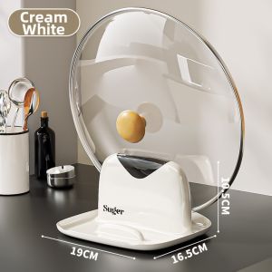 Kitchen Countertop Pot Lid Holder Spoon Rest and Chopstick Organizer Plastic