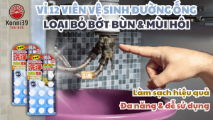 VỈ 12 VIÊN VỆ SINH ĐƯỜNG ỐNG LOẠI BỎ BỚT BÙN & MÙI HÔI - dùng được đa năng ống nhà bếp toilet bồn cầu ...