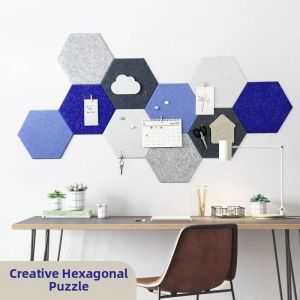 ZHENTAIYUAN | Hexagonal Felt Wall Stickers for Dorm Decor Living Room Display Kindergarten Decoration