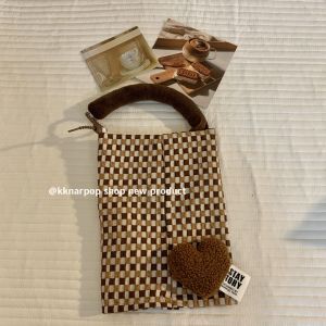 Car Hanging Heart Shaped Tissue Bag Cute High End Feeling Creative Simple Korean Style Home Car Use Hanging Tissue Box